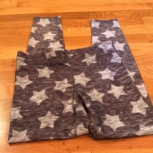 Zara Terez Heathered Grey Star Leggings - Size M